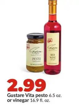 Hy-Vee Gustare Vita pesto 6.5 oz. or vinegar 16.9 fl. oz offer