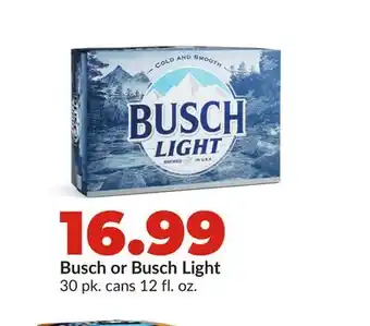 Hy-Vee Busch or Busch Light offer