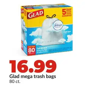 Hy-Vee Glad mega trash bags offer
