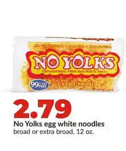 Hy-Vee No Yolks egg white noodles offer