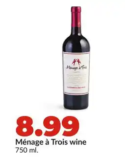 Hy-Vee Ménage à Trois wine offer