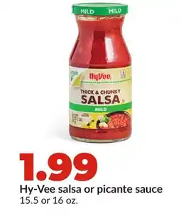 Hy-Vee Hy-Vee salsa or picante sauce offer