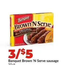 Hy-Vee Banquet Brown'N Serve sausage offer