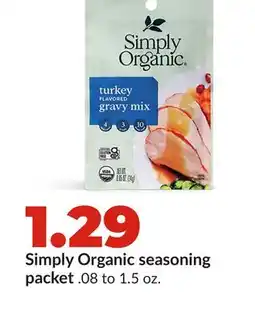 Hy-Vee Simply Organic seasoning packet offer