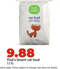Hy-Vee That's Smart! cat food offer