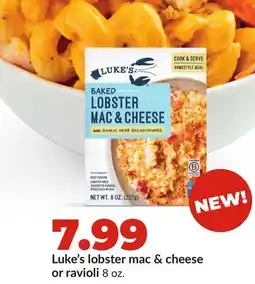 Hy-Vee Luke's lobster mac & cheese or ravioli offer