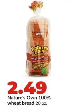 Hy-Vee Nature's Own 100% wheat bread offer