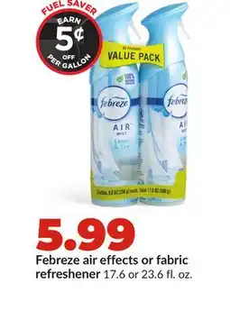 Hy-Vee Febreze air effects or fabric refreshener offer