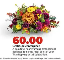 Hy-Vee Gratitude centerpiece offer