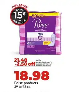 Hy-Vee Poise products offer