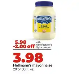 Hy-Vee Hellmann's mayonnaise offer