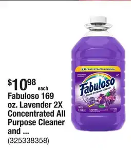 The Home Depot Fabuloso 169 oz. Lavender 2X Concentrated All Purpose Cleaner and Floor Cleaner offer