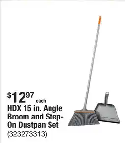 The Home Depot HDX 15 in. Angle Broom and Step-On Dustpan Set offer
