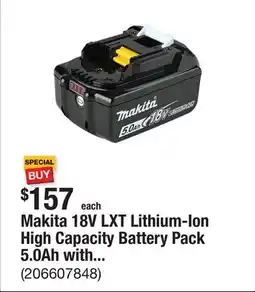 The Home Depot Makita 18V LXT Lithium-Ion High Capacity Battery Pack 5.0Ah with Fuel Gauge offer