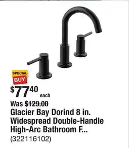 The Home Depot Glacier Bay Dorind 8 in. Widespread Double-Handle High-Arc Bathroom Faucet in Matte Black offer
