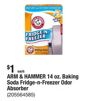 The Home Depot ARM & HAMMER 14 oz. Baking Soda Fridge-n-Freezer Odor Absorber offer