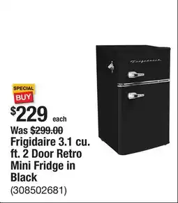 The Home Depot Frigidaire 3.1 cu. ft. 2 Door Retro Mini Fridge in Black offer