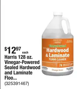 The Home Depot Harris 128 oz. Vinegar-Powered Sealed Hardwood and Laminate Floor Cleaner with Orange Scent offer