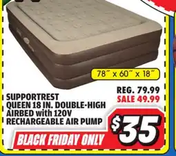 Big 5 Coleman SupportRest Queen 18 Double High Airbed with 120V Rechargeable Air Pump offer