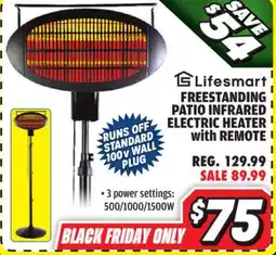 Big 5 Lifesmart Freestanding Patio Infrared Heater with Remote offer