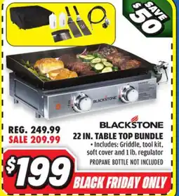 Big 5 Blackstone 22 Gas Tabletop 2-Burner Griddle Bundle offer