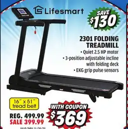 Big 5 Lifesmart 2301 Folding Treadmill offer