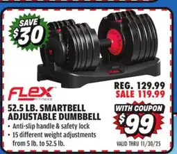 Big 5 Flex Fitness 52.5 lb. Smartbell Adjustable Dumbbell offer