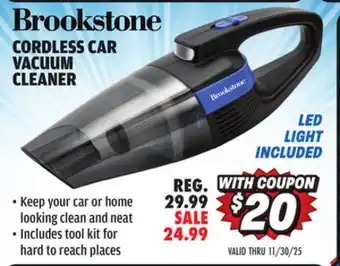 Big 5 Brookstone Rechargeable Cordless Car Vacuum Cleaner offer