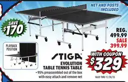 Big 5 Stiga Evolution Table Tennis offer