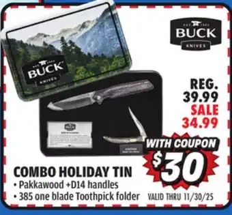 Big 5 Buck Knives Combo Holiday Tin offer