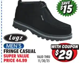 Big 5 Lugz Fringe Men's Casual Shoes offer