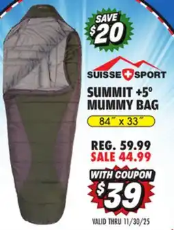 Big 5 Suisse Sport Summit +5° Mummy Bag offer
