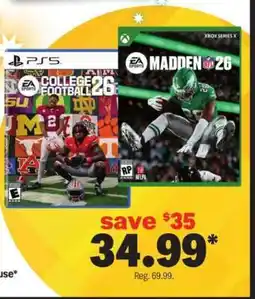 Meijer EA Sports College Football 26 & Madden NFL 26 offer