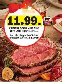Meijer Certified Angus Beef New York Strip Roast Boneless offer