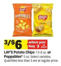 Meijer Lay's Potato Chips or Poppables offer