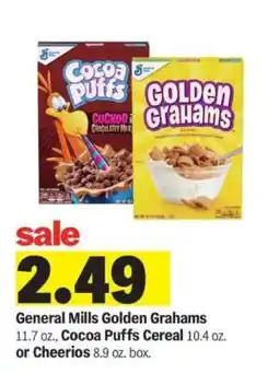 Meijer General Mills Golden Grahams, Cocoa Puffs Cereal, or Cheerios offer