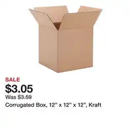 Office Depot Corrugated Box, 12 x 12 x 12, Kraft offer