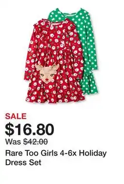Belk Rare Too Girls 4-6x Holiday Dress Set offer