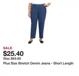 Belk Plus Size Stretch Denim Jeans - Short Length offer