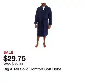 Belk Big & Tall Solid Comfort Soft Robe offer