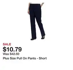 Belk Plus Size Pull On Pants - Short offer