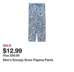 Belk Men's Snoopy Snow Pajama Pants offer