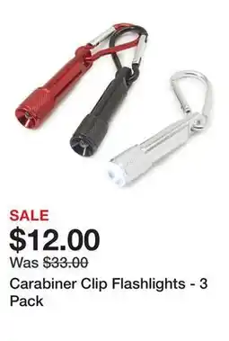 Belk Carabiner Clip Flashlights - 3 Pack offer