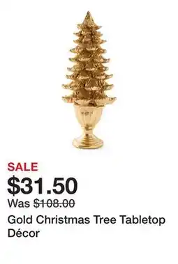 Belk Gold Christmas Tree Tabletop Décor offer