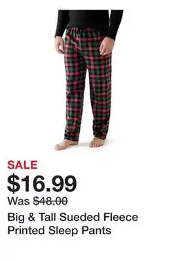 Belk Big & Tall Sueded Fleece Printed Sleep Pants offer