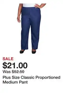 Belk Plus Size Classic Proportioned Medium Pant offer