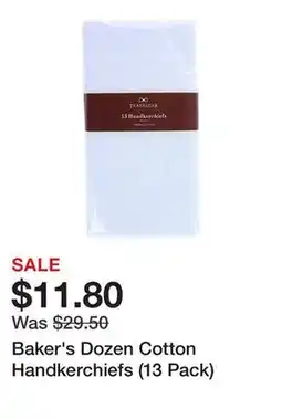 Belk Baker's Dozen Cotton Handkerchiefs (13 Pack) offer