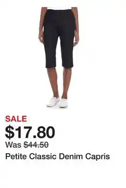 Belk Petite Classic Denim Capris offer