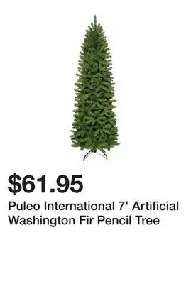 Belk Puleo International 7' Artificial Washington Fir Pencil Tree offer