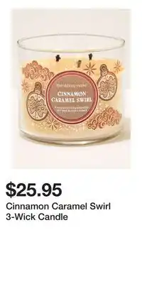 Bath & Body Works Cinnamon Caramel Swirl 3-Wick Candle offer